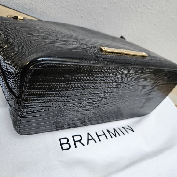 Brahmin Mini Duxbury Leather Adjustable Crossbody Black - Picture 6 of 10